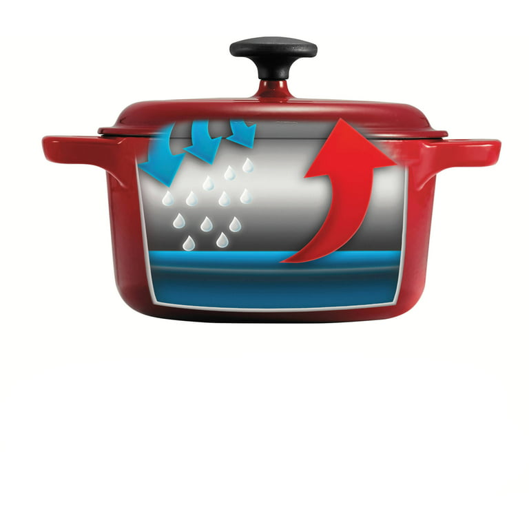 Ernesto Red enamel Cast Iron Large cooking pot dutch oven