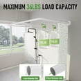 thumbnail image 3 of U Shaped Shower Curtain Rod, [Both Sides: 23"-52", Middle: 31"-46.5"] Adjustable U Shape Shower Rod White Outdoor Corner Curtain Pole for Bathroom Bathtub with Ceiling Support & 12 Hooks, 3 of 18