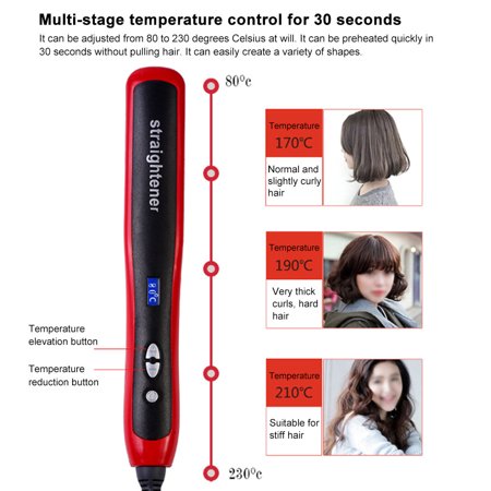 Beard Straightener Comb Portable Beard Care Lcd Display Ion