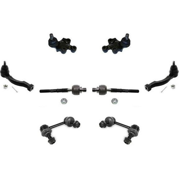 For 05-09 Kia Sorento Lower Ball Joints Tie Rods Sway Bar Links 8Pc Chassis Kit