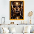 thumbnail image 2 of Designart Sensual Liquid Gold Woman VII Framed Wall Art, 2 of 5