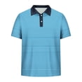 thumbnail image 4 of JAJAHO Mens Striped Polo Shirts Quick Dry Summer Short Sleeve Lightweight Performance Polos For Men Outdoor Golf Wear Versatile Tops, 4 of 4