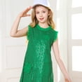 thumbnail image 4 of Big Girl St Patrick's Day Dress Sleeveless Costume Shamrock Dress for 6-12 Year, 4 of 6