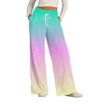 thumbnail image 6 of HLKJKLS Sweatpants Women Fashion Spring Autumn Casual Wide Leg Long Pants Soft Polyester Elastic Waist Comfortable Daily Wear Green S-3Xl, 6 of 6