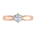 thumbnail image 3 of 1/2 Carat 6-Prong Set Diamond Solitaire Engagement Ring in 14K Rose Gold (Ring Size 10.5), 3 of 5