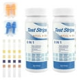 thumbnail image 1 of 6 IN 1 Test Strips Kit for Swimming Pool Water Testing  PH Test Paper   with 2 Pairs of Earplugs 100 Strips, 1 of 9