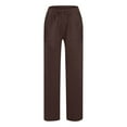 thumbnail image 5 of JGGSPWM Lightweight Breathable Elastic Waist Wide Leg Pants for Women Casual Drawstring Trousers with Pockets Coffee S, 5 of 5