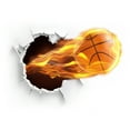thumbnail image 2 of WSNIJFU 3D Broken Wall Basketball Stickers Basketball Wall Stickers Decorative Wall Art Stickers Basketball Lovers Sports Themes, 2 of 8