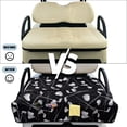 thumbnail image 6 of Yuyamidu Golf Ball Golf Cart Seat Covers with Pockets Portable Black Golf Cart Seat Towel Blanket Soft Travel Sports Golf Cart Seat Cover for Most 2-Seats Club Cars Carts Accessories, 6 of 8