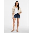 thumbnail image 3 of Time and Tru Women's Mid Rise Roll Cuff Denim Shorts, 4" Inseam, Sizes 0-20, 3 of 6