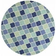 thumbnail image 2 of 7' Round UV treated Polypropylene Blue Area Rug, 2 of 2