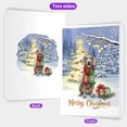 thumbnail image 2 of Merry Christmas Weimaraner Snowy Winter with Gifts Tree Decorations 5x7in Folded Greeting Card Weim Gray Ghost Dog Lover Single Note Card with Envelope - 12020, 2 of 5