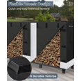 thumbnail image 4 of 8ft Firewood Rack Cover for Wood Holder, Waterproof Wood Pile Cover for Outside, Indoor Outdoor Log Rack Cover for Firewood with Buckle, Black (Frame not Include), 4 of 7