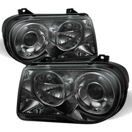 Fit Smoked 2005-2010 Chrysler 300C Projector Headlights Lamp 2006 2007 2008