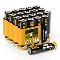 EBL 20-Pack 1.2V 600mAh Ni-MH Rechargeable AAA Batteries for Garden Solar Light