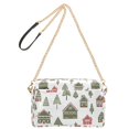 thumbnail image 2 of FORMRS Women Crossbody Purse with Chain Strap Vegan Leather Shoulder Handbag, Green Christmas House, 2 of 7