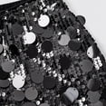 thumbnail image 4 of COMVALUE Women's 2026 Sparkly Sequin Micro Shorts Y2k Low Rise Mini Booty Shorts (S, Black), 4 of 7