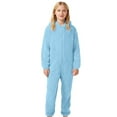 thumbnail image 3 of Ticikt Girls Boys Onesie One Piece Zip Up Hooded Soft Fleece Warm Winter Jumpsuit Comfortable for Unisex,Color:Light Blue,4-5 Years, 3 of 6