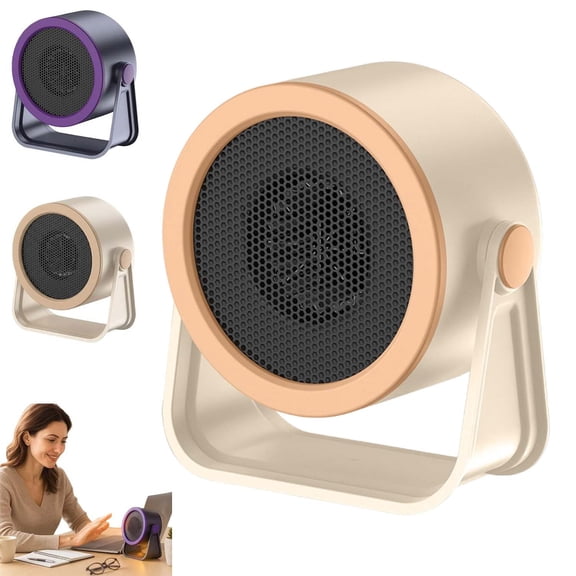 2026 Portable Heater, Outdoor & Desktop Mini Radiator, Portable Heater for Camping, Fast Heaters with 90° Adjustable Angle Garage Office Home Indoor (Beige)