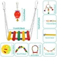 thumbnail image 3 of Bird Toys for Parrots Swing Hanging Standing Chewing Toy Hammock Climbing Ladder Cage for Budgerigar Parakeet Conure Cockatiel Mynah Love Birds Finches, 3 of 10