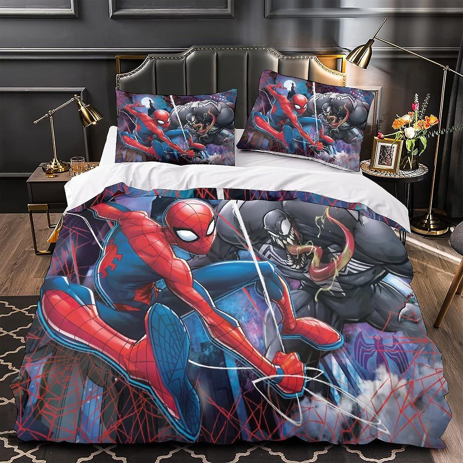 Parure De Lit Enfant Spiderman Dynamic - Housse De Couette Multicolore 100x135 Cm