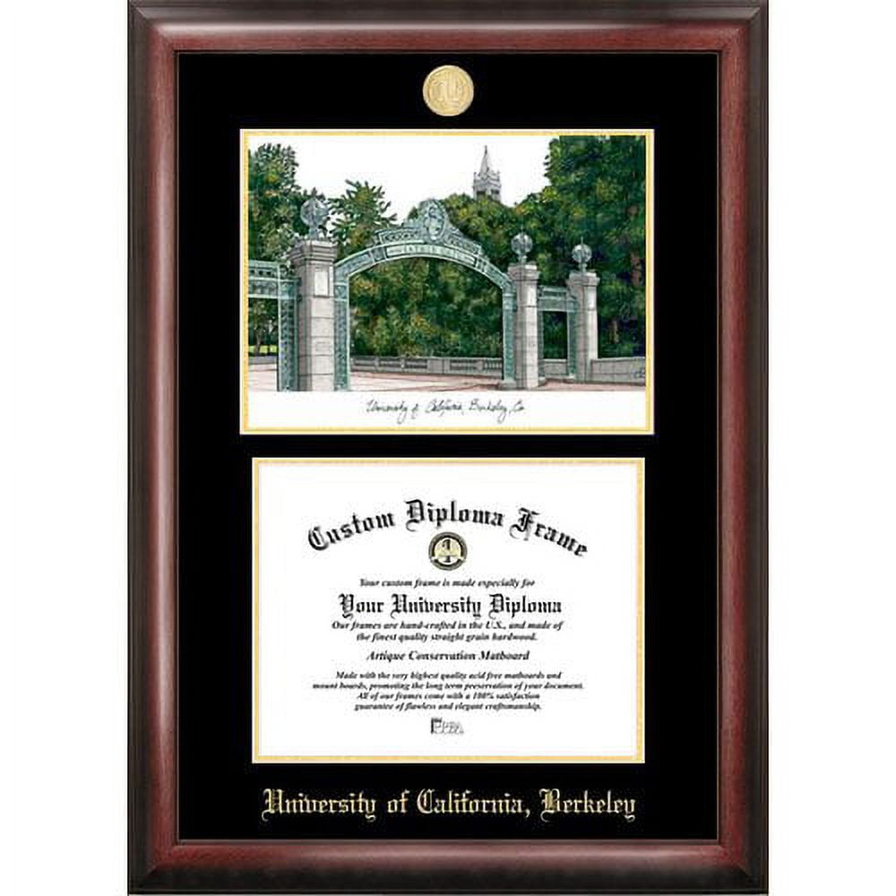 Campus Images AZ996LGED-1185 8.5 x 11 in. University of Arizona Gold Embossed Diploma Satin Mahogany Frame with Lithograph