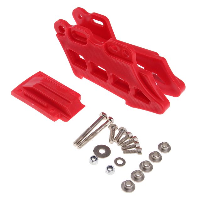 Protector de guía de cadena trasero rojo para KDX200 1989-2006/KDX220R 1997-2005 Zulema Guía de cadena trasera de motocicleta
