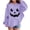 Purple, variant on CPNG Girls and Boys Halloween Hoodies Long Sleeve Hooded Sweatshirt with Halloween Theme Print Loose Fit Casual Daily Pullovers Tops