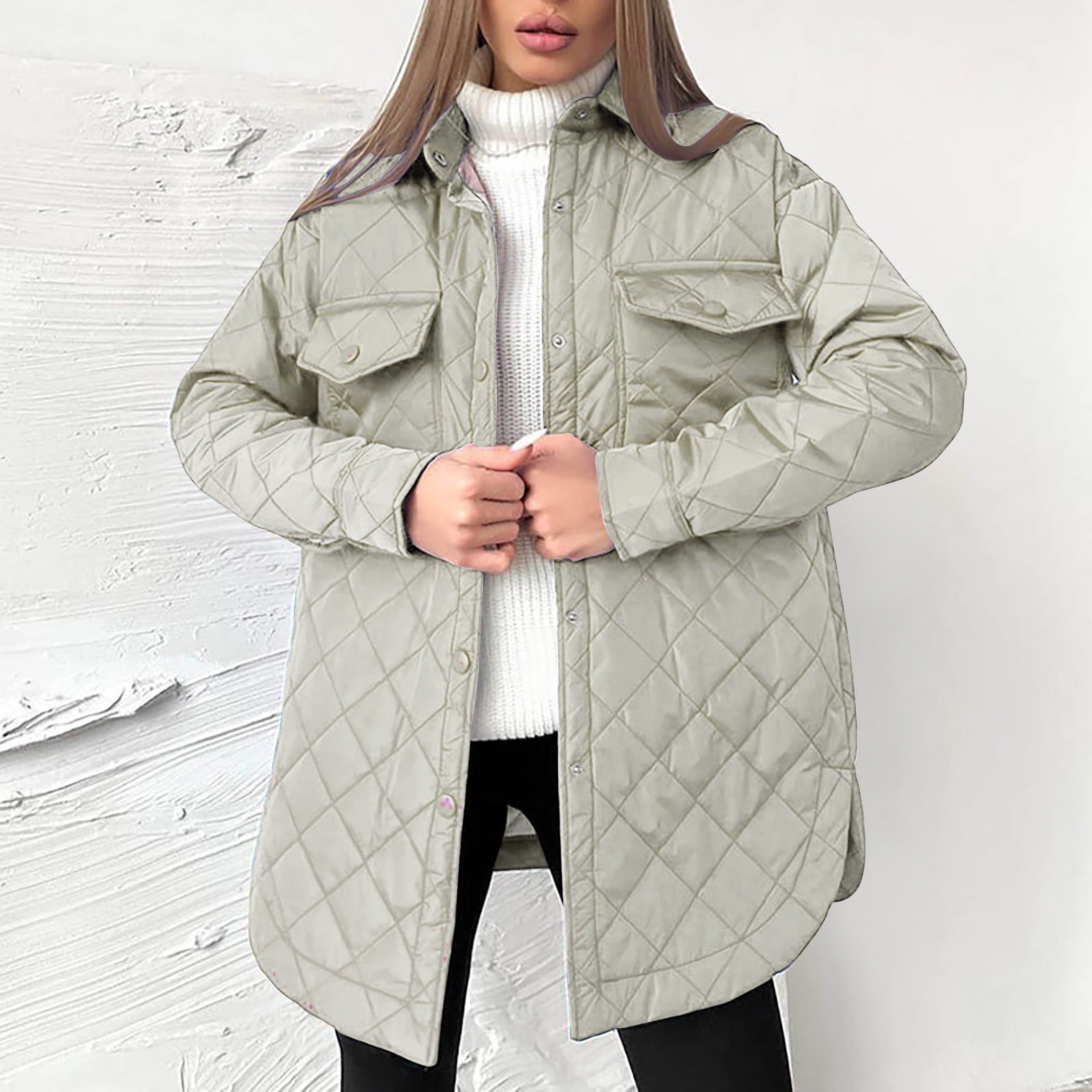 womens belted padded coat