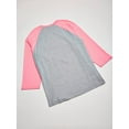 thumbnail image 4 of Hanes Men's X-Temp Raglan Baseball Tee, Light Steel/Neon Pink, XX-Large, 4 of 4