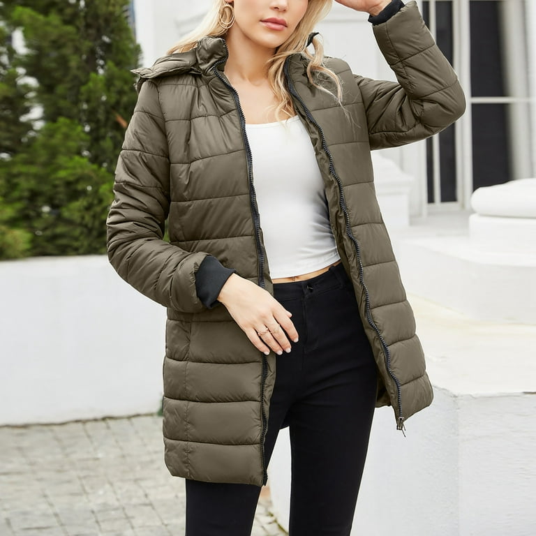 Down Jacket Womens Winter Coat with Hood Warm Lightweight