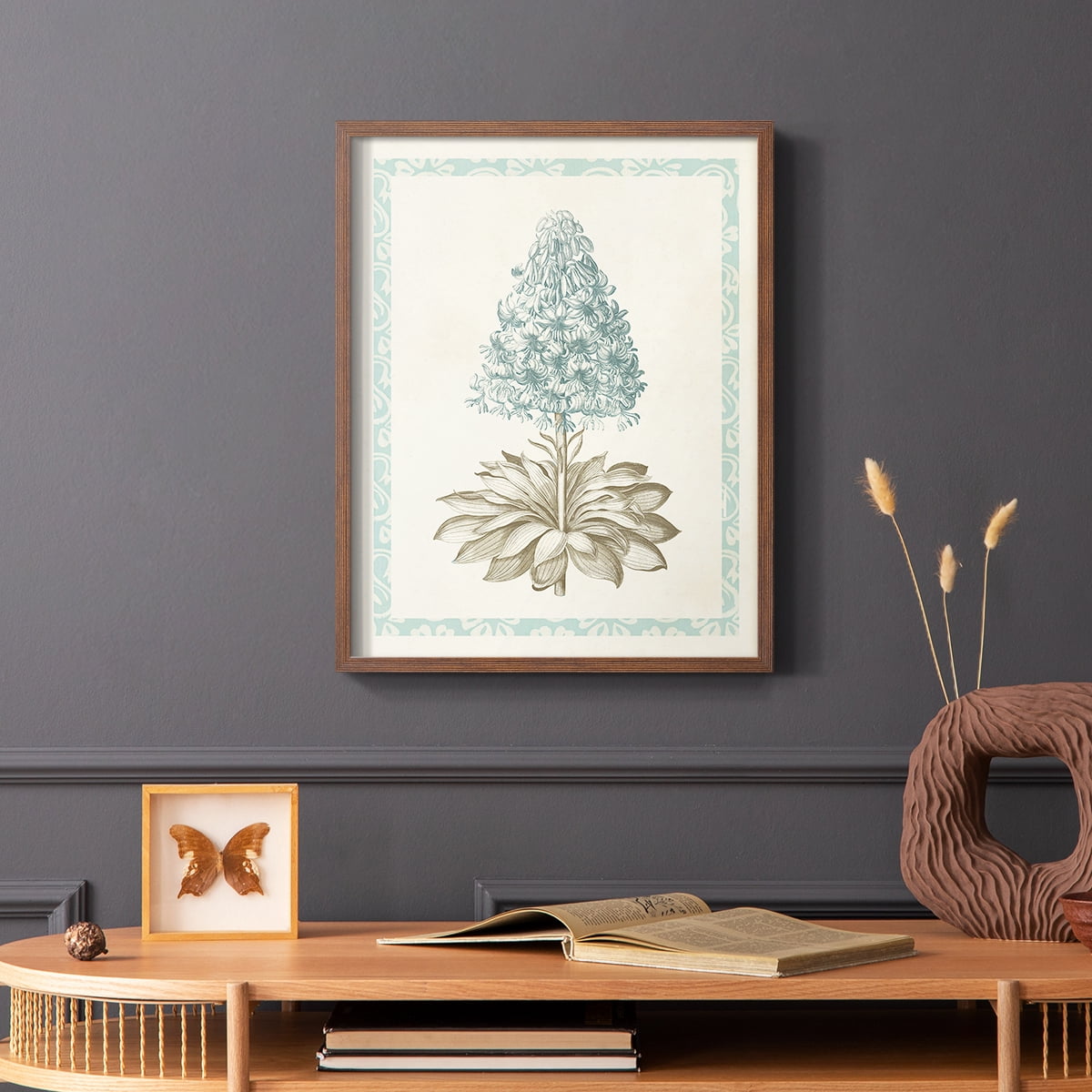Willow Blue Besler VI Framed Print - Solid Wood in Single Picture Frame Solid Wood 2 Framed Print