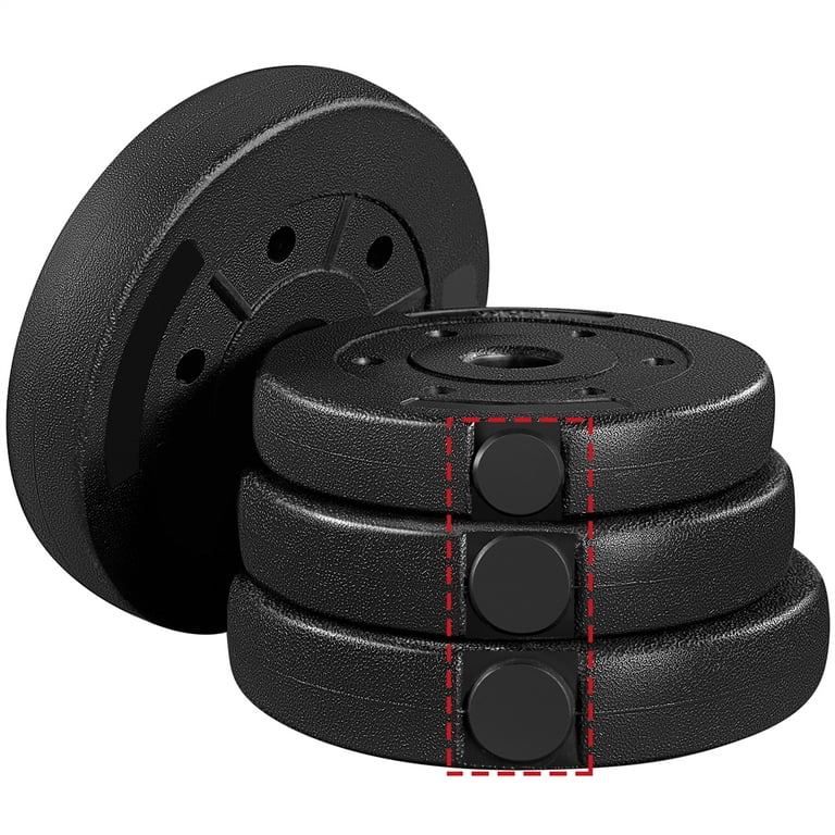 Yaheetech 66LB Adjustable Dumbbell Weight Set Home Training Dumbbell Pair Lifting Black