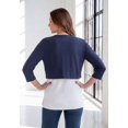 thumbnail image 2 of Roaman's Women's Plus Size Bolero Cardigan With Three Quarter Sleeves, 2 of 5