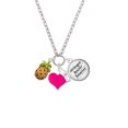 thumbnail image 2 of Delight Jewelry Enamel Pineapple - Hot Pink Heart Nurse Strong Zoe Necklace, 2 of 4