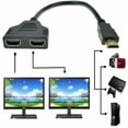 thumbnail image 2 of 2 uds 1 en 2 salidas Cable adaptador divisor HDMI para ordenador portátil PC Monitor de escritorio 1080p TUNC Sencillez, 2 of 3