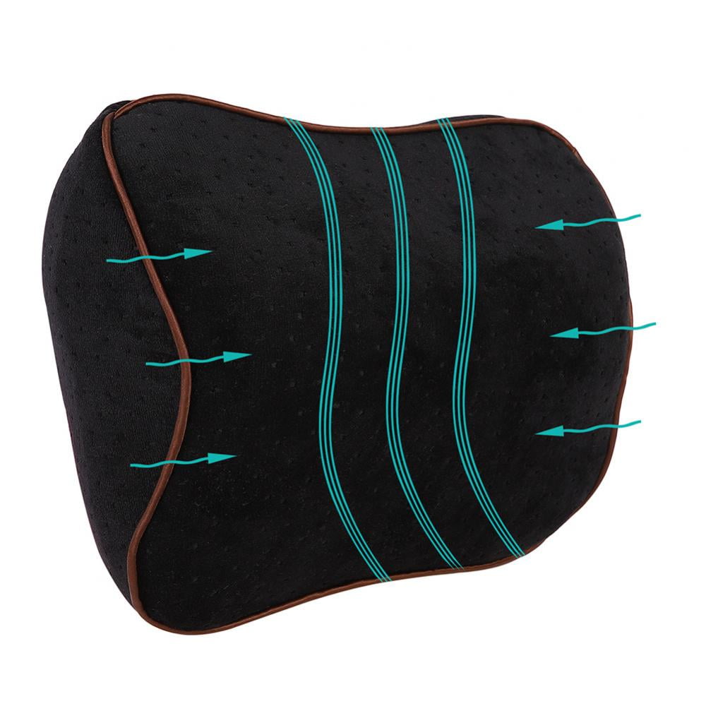 RaoRanDang Car Back Cushion Lumbar Support and Car Neck Pillow Kit, Memory  Foam Ergonomic Seat Cushion for Lower Back Support Cervical Headrest, with