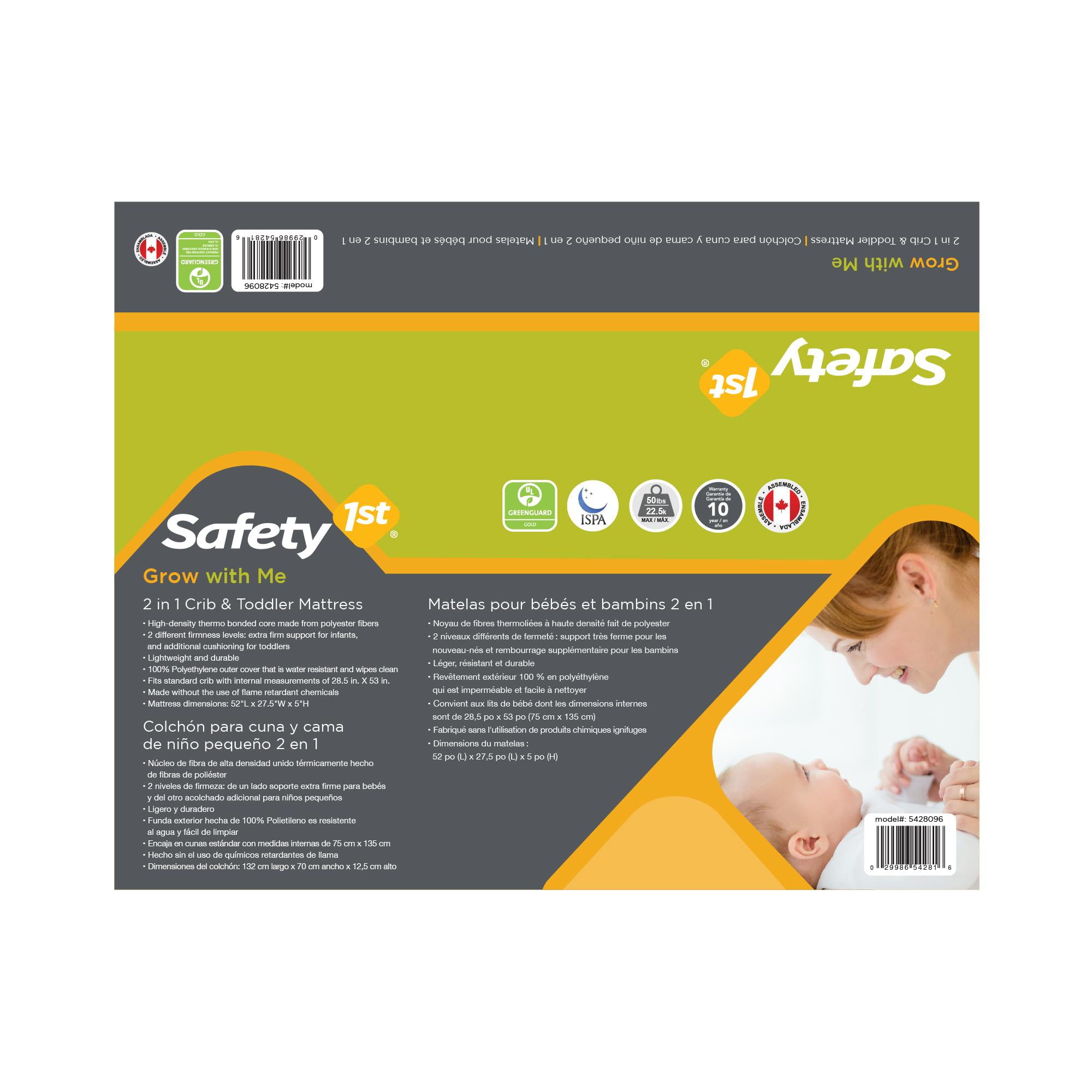 safety 1st grow with me infant to toddler mattress