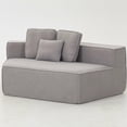 thumbnail image 4 of GVN Space-Saving Compressied Sofa with Plush Upholstered Seating and Three Supportive Back, Minimalist Teddy Fabric Convertible Couch for Living Room, Home Office, Gray -L, 4 of 10