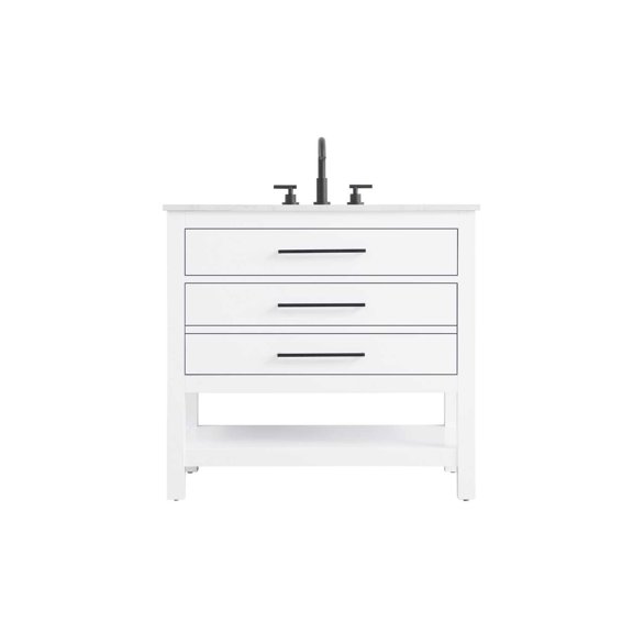 Elegant Kitchen and Bath 36 inch Single Bathroom Vanity in White