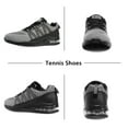 thumbnail image 5 of Mens Athletic Shoes Grey Breathable Workout Gym Tennis Walking Air Cushion Running Sneakers US 8, 5 of 6