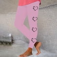 thumbnail image 2 of Feancey Sales Today Clearance Womens Casual Workout Pants Valentines Day Printed Leggings Novelty Heart Graphic High Waisted Yoga Pants Stretchy Tummy Control Skinny Tights Pink M, 2 of 7