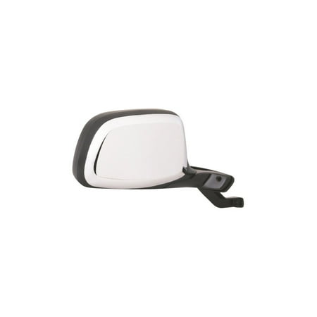 Door Mirror - Cooling Direct Fit/For F7TZ17682DAA 92-98 Ford Pickup 92-96 Bronco Mirror Manual Right Hand Passenger Black/Chrome