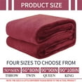 Throw Blanket for Sofa Couch Bed, Wind Red Twin Size Fleece Blanket