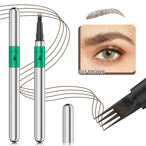 Xihbxyly Lápiz para Cejas, Kit de Lápiz Natural, Marcador de Cejas Microblading Resistente Al Agua, Maquillaje de Ojos de Larga Duración, Aplicador Metálico Portátil, Artículos Esenciales de Belleza,