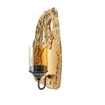 thumbnail image 2 of Vivien 14" Abstract Gold Wall Candle Sconce with Glass Hurricane, 2 of 6