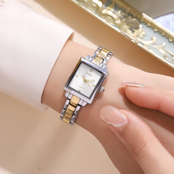 Women's Stainless Steel Dress Watch, Elegant Waterproof Quartz Fashion Bracelet Watch with Precise Timekeeping for Office, Parties, Date Nights and Sophisticated Daily Styling