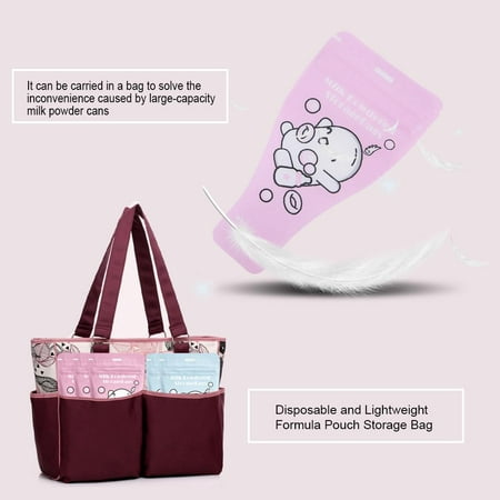 Anauto 36Pcs/Pack Portable Disposable Formula Pouch Dispenser Breast Milk Powder Storage Bag