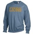 thumbnail image 2 of Men's ComfortWash Steel Blue College of New Jersey Lions Stack Garment Dyed Crewneck Pullover Sweatshirt, 2 of 3