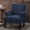thumbnail image 6 of Accent Chair, Rivet Tufted Armchair, Single Lounge Sofa Club Chair for Bedroom Office, Navy Blue, 6 of 9